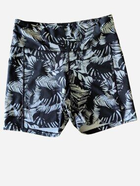 Old Navy Active Hi-Waist Tropical Bike Shorts Size XL | Pockets
